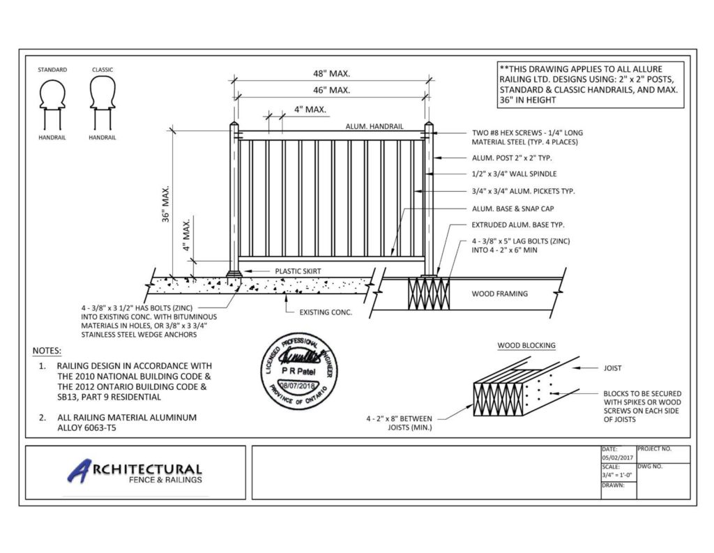 deck railings canada