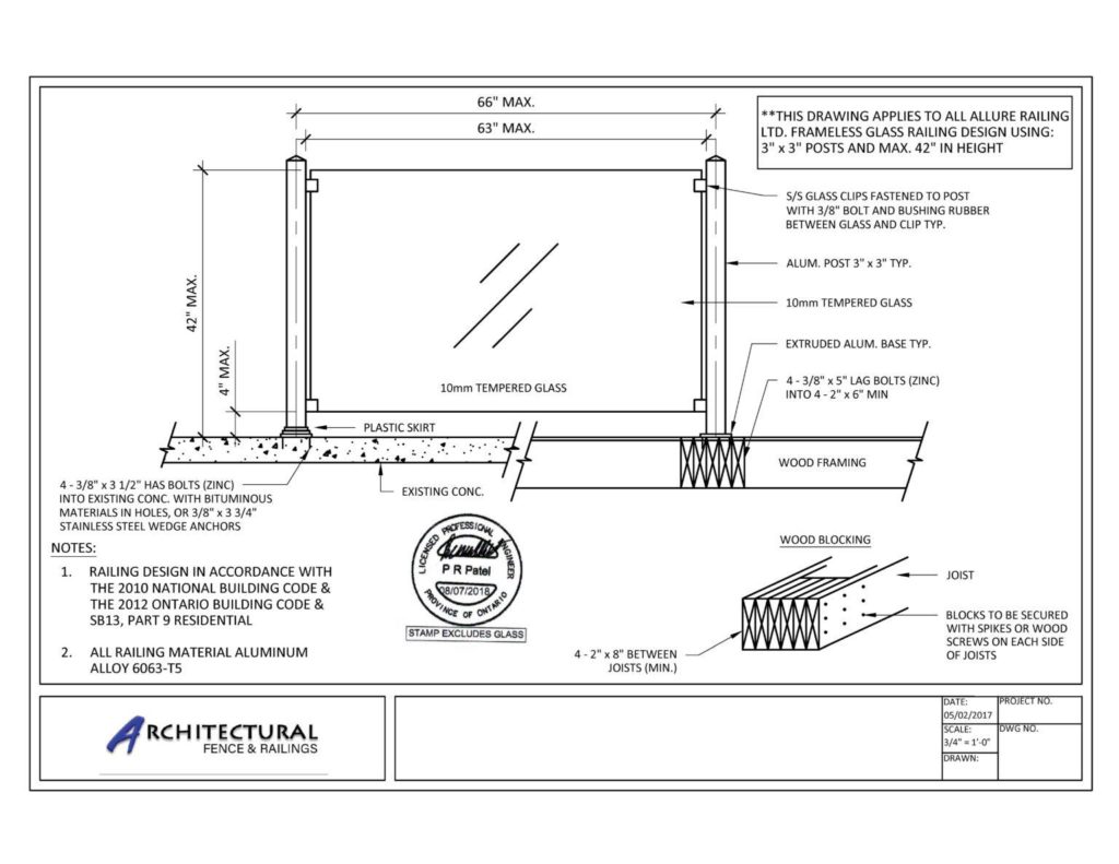 frameless glass railings canada